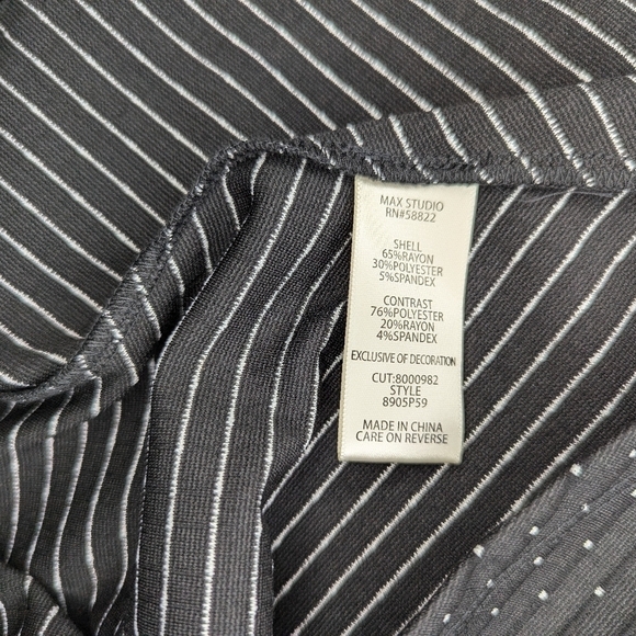 NWT Max Studio Women's A line Polka Dot Dress, Black White, Sz Large - Picture 8 of 11